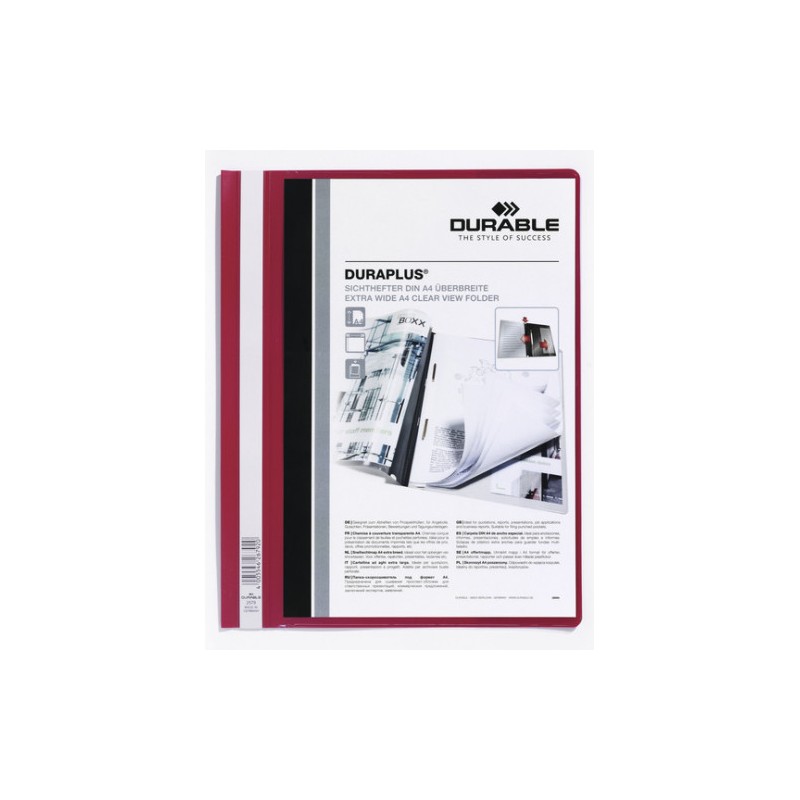 3454-DOSSIER FASTENER DURAPLUS A4 PVC ROJO DURABLE 2579-03 3454-DOSSIER FASTENER DURAPLUS A4 PVC ROJO DURABLE 2579-03