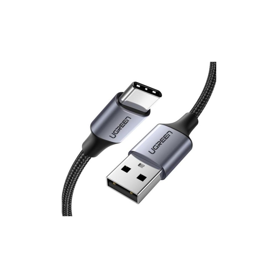 34550-Ugreen 60126 cable USB 1 m USB C USB A Negro, Gris