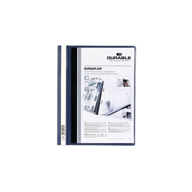 3462-DOSSIER FASTENER DURAPLUS A4 PVC AZUL OSCURO DURABLE 2579-07 3462-DOSSIER FASTENER DURAPLUS A4 PVC AZUL OSCURO DURABLE 2579-07