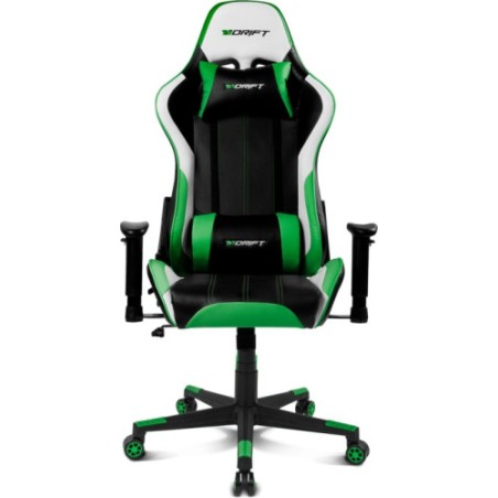 34654-DRIFT DR175 Silla para videojuegos universal Asiento acolchado Negro, Verde, Blanco