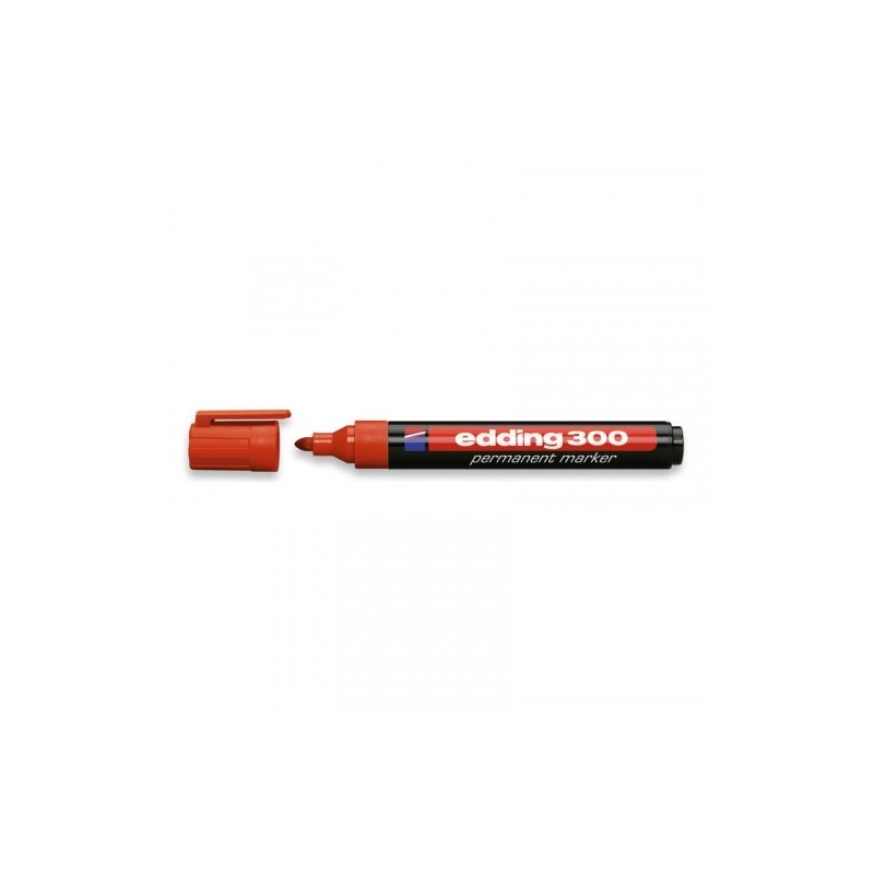 3473-MARCADOR PERMANENTE PUNTA REDONDA 1.5-3MM 300 ROJO EDDING 300-02