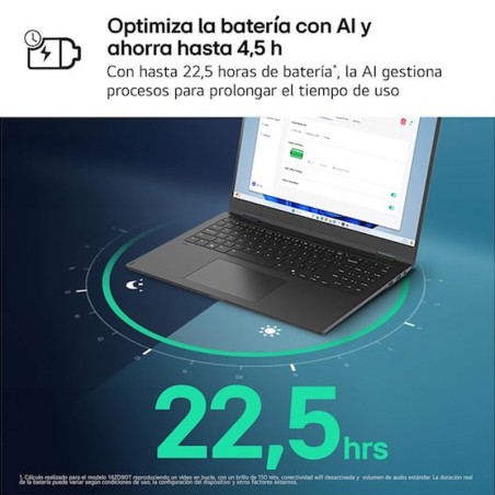 34769-PORTATIL LG GRAM, 16", 16ZD90T, INTEL CORE ULTRA  7, 40,6 CM, 2560 X 1600 PIXELES, 16 GB, 1 TB, FREEDOS
