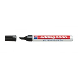 3477-MARCADOR PERMANENTE PUNTA BISELADA 1-5MM 3300 NEGRO EDDING 3300-01