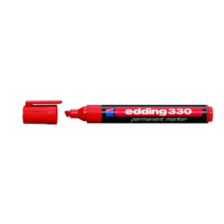 3483-MARCADOR PERMANENTE PUNTA BISELADA 1-5MM 330 ROJO EDDING 330-02