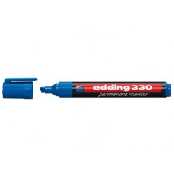 3485-MARCADOR PERMANENTE PUNTA BISELADA 1-5MM 330 AZUL EDDING 330-03