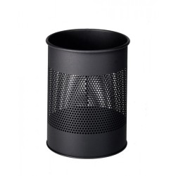 3487-PAPELERA METALICA DE 15L PERFORADA COLOR NEGRO DURABLE 3310-01