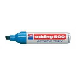 3506-MARCADOR PERMANENTE PUNTA BISELADA 2-7MM 500 AZUL EDDING 500-03