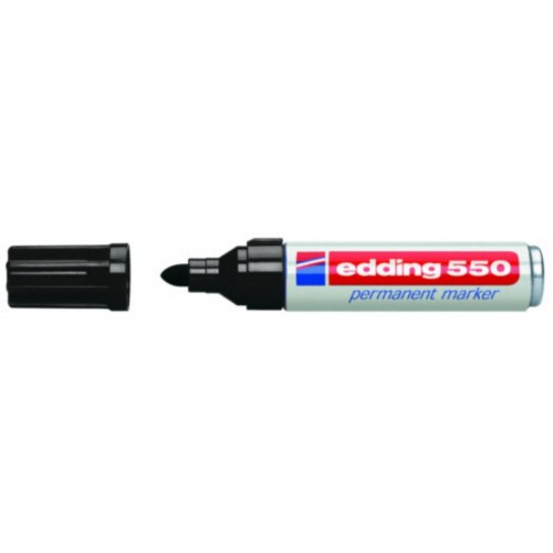 3507-MARCADOR PERMANENTE PUNTA REDONDA 3-4MM 550 NEGRO EDDING 550-01