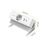 35074-REGLETA SOBREMESA 1 TOMA + USB A/C BLANCO FELLOWES 100137173