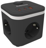 35082-CUBO MULTIENCHUFE 3 TOMAS + 2XUSB C + 1 USB A NEGRO FELLOWES 100137167