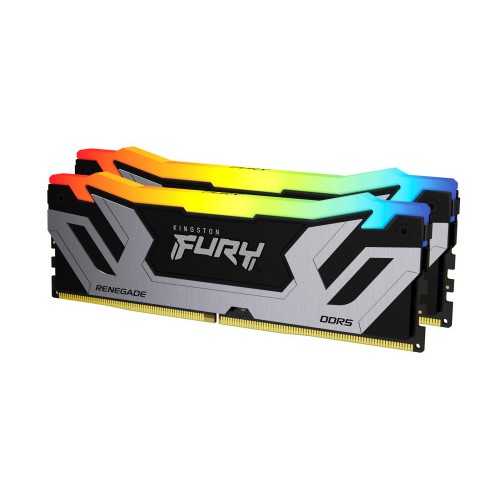 35107-MEMORIA KINGSTON 48GB 8400MT/S DDR5 CL40 CUDIMM (KIT OF 2) FURY RENEGADE RGB SILVER XMP - KF584CU40RSAK2-48