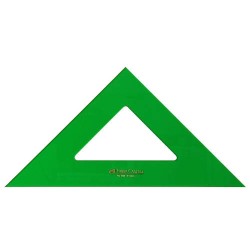 3511-ESCUADRA 25CM NO GRADUADA COLOR VERDE FABER CASTELL 566-25