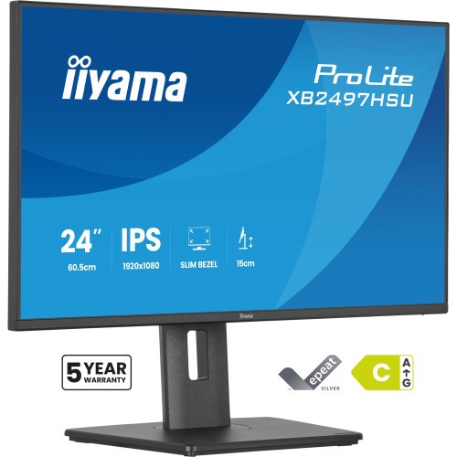 35156-MONITOR IIYAMA PANTALLA PARA PC 60,5 CM (23,8") 1920 X 1080 PIXELES FULL HD LED PANEL IPS ERGONOMICO HDMI DISPLAYP