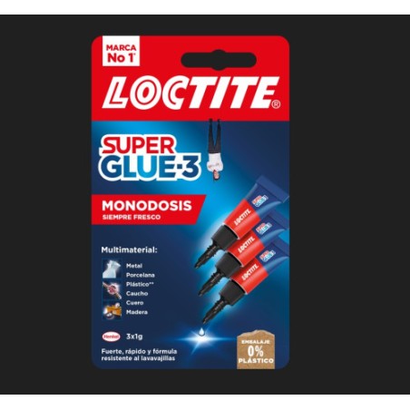 35247-ADHESIVO INSTANTANEO SUPER GLUE-3X1GR. MONODOSIS LOCTITE 2961387