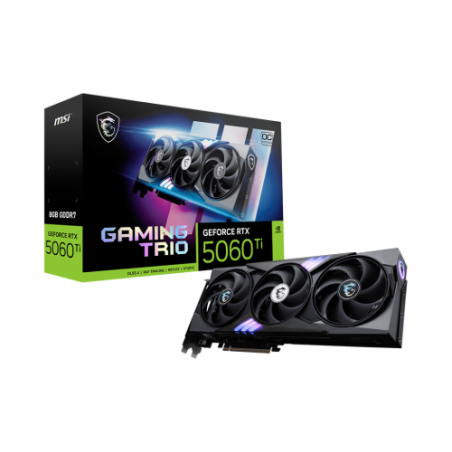 35264-VGA MSI RTX 5060 TI 8G GAMING TRIO OC,NV,RTX5060TI,8GB,GDDR7,128BIT,1HDMI+3DP,TWIN FROZR 4 (3 VENTILADORES)