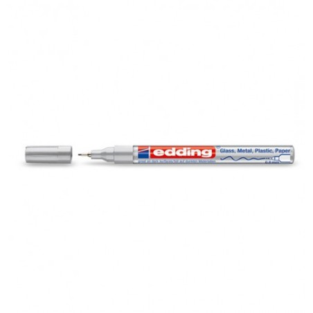 3538-MARCADOR PERMANENTE 0.8MM 780 PLATA EDDING 780-54