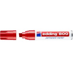 3540-MARCADOR PERMANENTE PUNTA BISELADA 4-12MM 800 ROJO EDDING 800-02