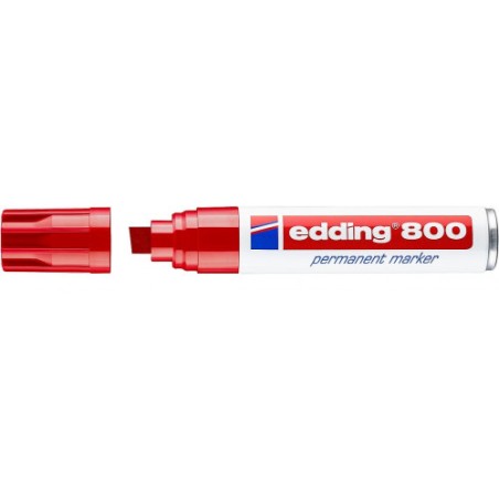 3540-MARCADOR PERMANENTE PUNTA BISELADA 4-12MM 800 ROJO EDDING 800-02