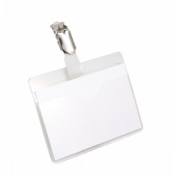 3554-CAJA DE 25 IDENTIFICADORES CON PINZA TRANSPARENTE 60X90 DURABLE 8106-19