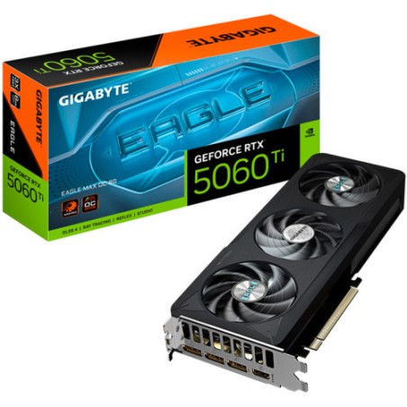 35548-GIGABYTE GeForce RTX 5060 Ti WINDFORCE MAX OC 8G Tarjeta Grafica - 8 GB GDDR7, 128 bits, PCI-E 5.0, 2617MHz Frecue