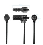 35596-TooQ Cable de Seguridad con Combinacion para Portatiles 1.5 metros, Gris Oscuro