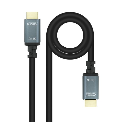 35602-Nanocable Cable HDMI 2.1 IRIS 8K A/M-A/M, Negro, 10 Metros