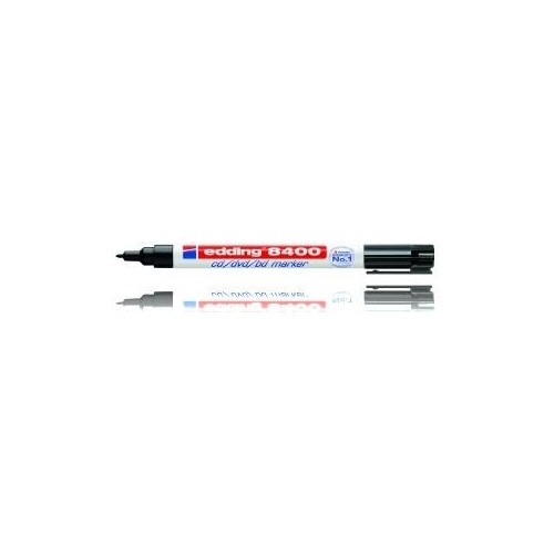 3568-MARCADOR ESPECIAL PARA CD PUNTA REDONDA 1MM 8400 NEGRO EDDING 8400-01