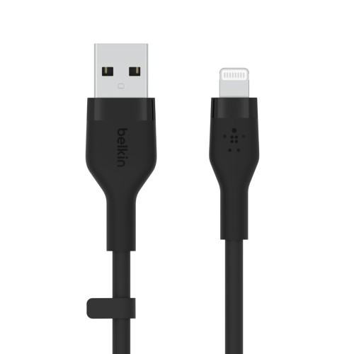 35683-Belkin Cbl Silicqe USB-A LTG 2M noir Negro