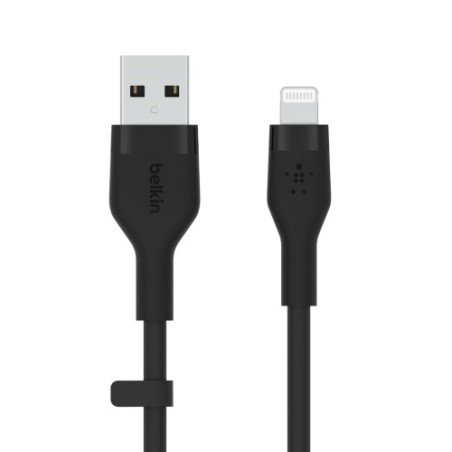 35683-Belkin Cbl Silicqe USB-A LTG 2M noir Negro