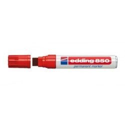 3570-MARCADOR PERMANENTE PUNTA BISELADA 5-16MM 850 ROJO EDDING 850-02