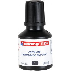 3581-FRASCO TINTA PARA RELLENAR 30ML NEGRO EDDING T25-001