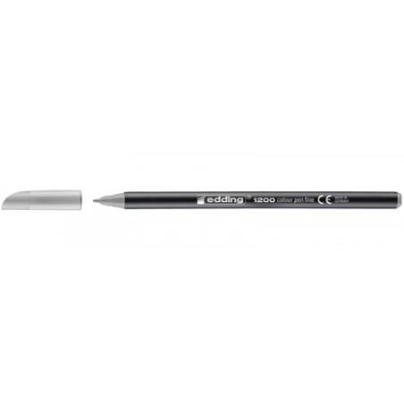 3589-ROTULADOR PUNTA FINA 1200 PASTEL GRIS PLATA EDDING 1200-026