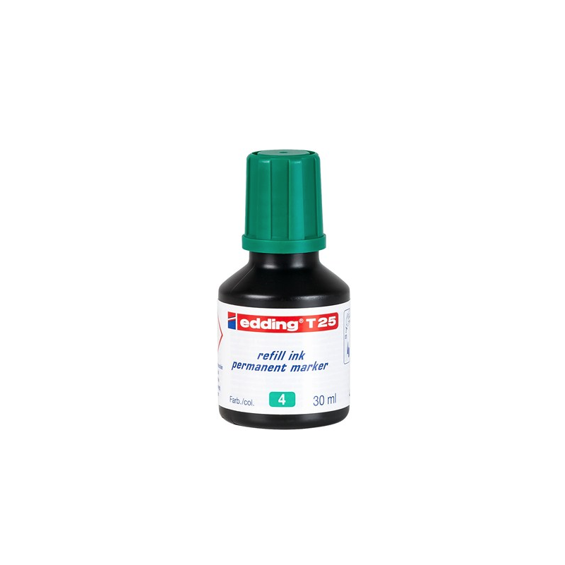 3593-FRASCO TINTA PARA RELLENAR 25ML VERDE EDDING T25-004 3593-FRASCO TINTA PARA RELLENAR 25ML VERDE EDDING T25-004