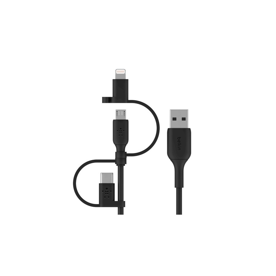 35955-Belkin BOOST CHARGE cable USB 1 m USB A USB C/Micro-USB B/Lightning Negro