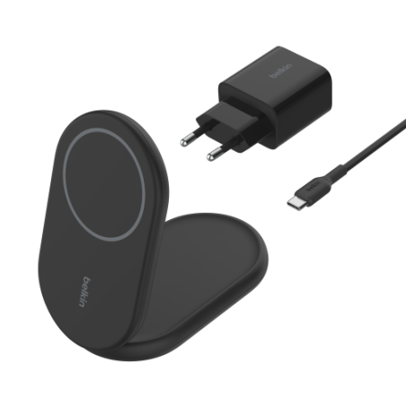 35986-Belkin BoostCharge Auriculares, Smartphone Negro USB Cargador inalambrico Carga rapida Interior