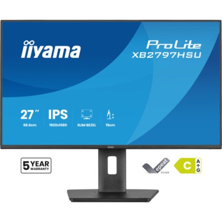 35994-MONITOR IIYAMA PANTALLA PARA PC 68,6 CM (27") 1920 X 1080 PIXELES FULL HD LED PANEL IPS AJUSTABLE EN ALTURA HDMI D