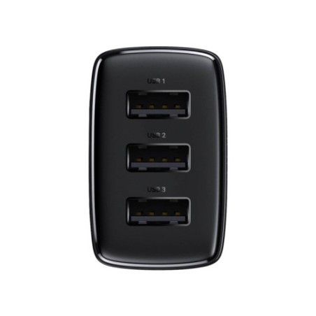 36023-BASEUS COMPACT  CHARGER 3U 17W EU BLACK