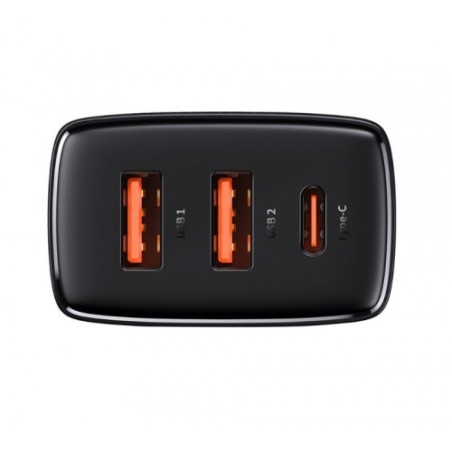 36039-BASEUS COMPACT QUICK CHARGER 2U+C 30W EU BLACK