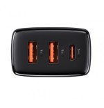 36039-BASEUS COMPACT QUICK CHARGER 2U+C 30W EU BLACK