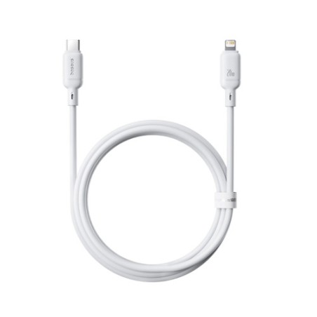 36048-OS-BASEUS SILKY SERIES FAST CHARGING CABLE TYPE-C TO IP 20W 1M MOON WHITE