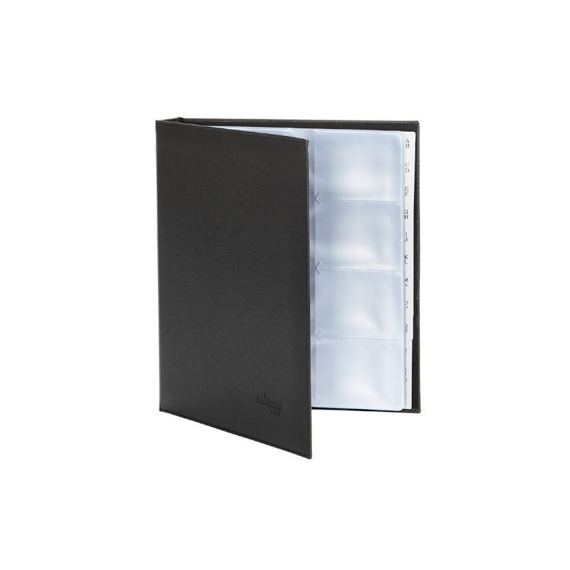 3620-TARJETERO AUTOGRAPH TAMANO FOLIO PARA 320 TARJETAS EN COLOR NEGRO PARDO 617501