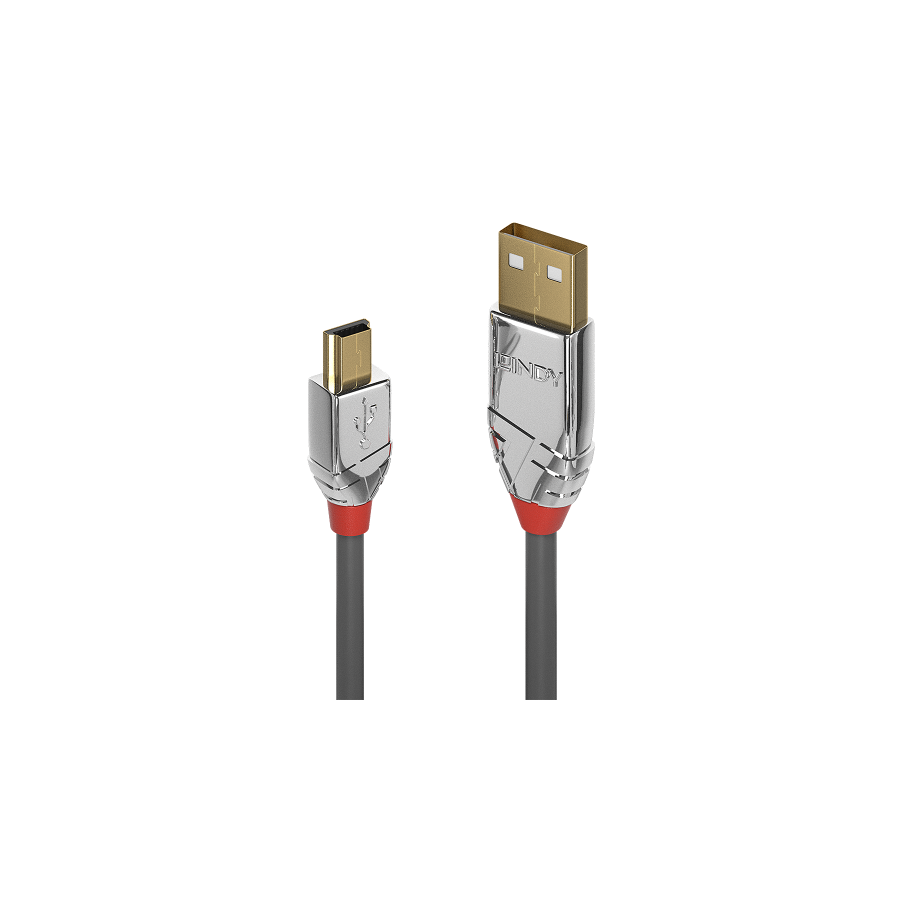 36445-Lindy 36630 cable USB USB 2.0 0,5 m USB A Mini-USB B Gris