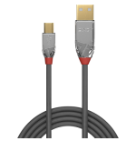 36446-Lindy 36630 cable USB USB 2.0 0,5 m USB A Mini-USB B Gris