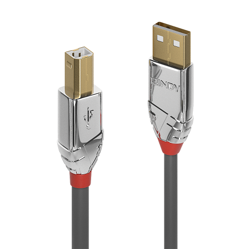36459-Lindy 36641 cable USB USB 2.0 1 m USB A USB B Gris