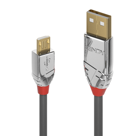 36473-Lindy 36652 cable USB USB 2.0 2 m USB A Micro-USB B Gris