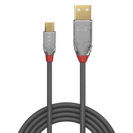 36478-Lindy 36654 cable USB USB 2.0 5 m USB A Micro-USB B Gris