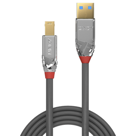 36488-Lindy 36664 cable USB USB 3.2 Gen 1 (3.1 Gen 1) 5 m USB A USB B Gris