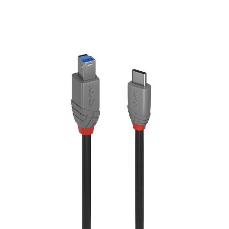 36495-Lindy 36668 cable USB USB 3.2 Gen 1 (3.1 Gen 1) 3 m USB C USB B Negro
