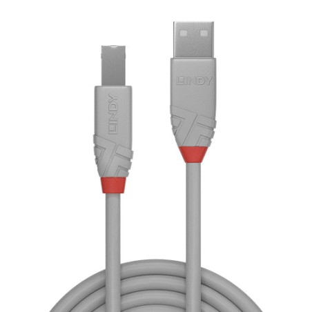 36520-Lindy 36684 cable USB USB 2.0 3 m USB A USB B Gris