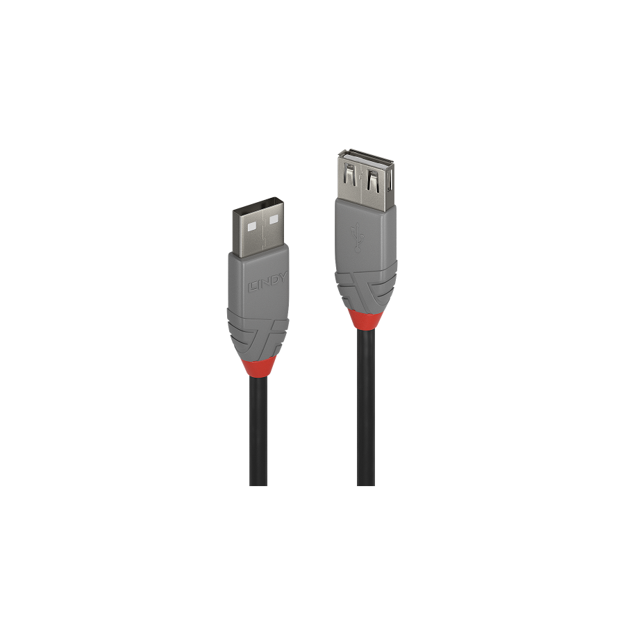 36543-Lindy 36704 cable USB USB 2.0 3 m USB A Negro, Gris